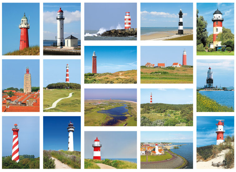 Postcard set lighthouses - 17 postcards with lighthouse motif (no. 053)