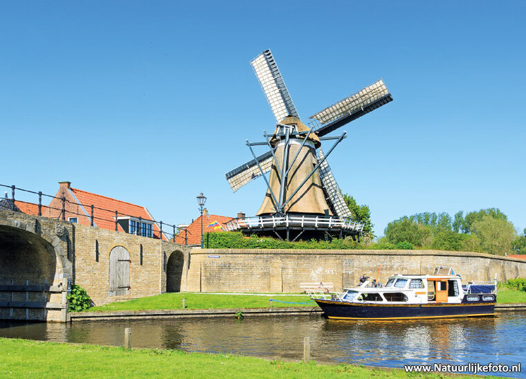 postcard Sloten - the Kaai mill