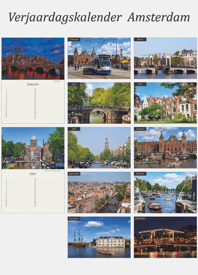 Birthday calendar Amsterdam