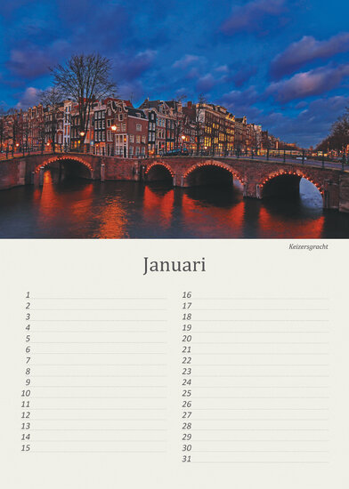 Birthday calendar Amsterdam