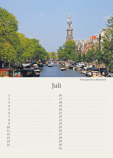 Birthday calendar Amsterdam