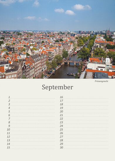 Birthday calendar Amsterdam