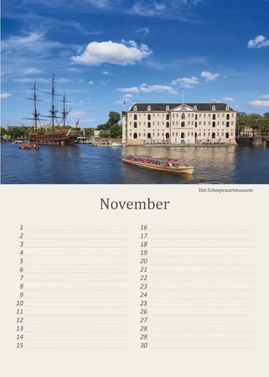 Birthday calendar Amsterdam