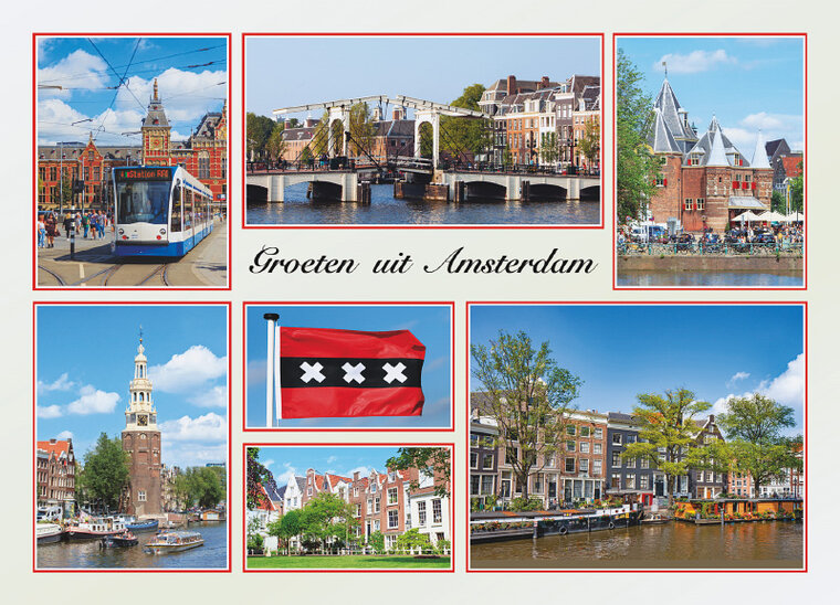 postcard greetings from Amsterdam