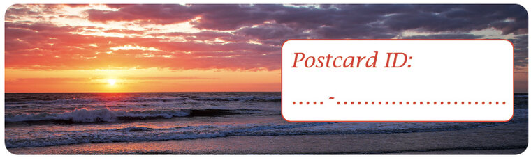 Postcrossing ID stickers | 6x sunset (S017) Postcrossing ID stickers | 6x sunset (S017)