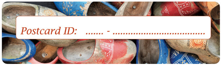 Postcrossing ID stickers | 6x clogs (S010) Postcrossing ID stickers | 6x clogs (S010)