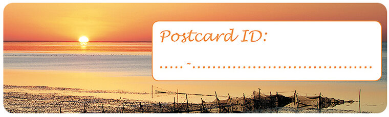 Postcrossing ID stickers | 6x Waddensea (S002)
