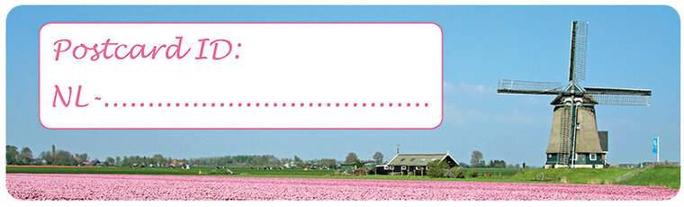 Postcrossing ID stickers | 6x mills (S001)