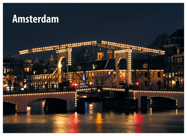 postcard Amsterdam - Skinny Bridge (C018) postcard Amsterdam - Skinny Bridge (C018)