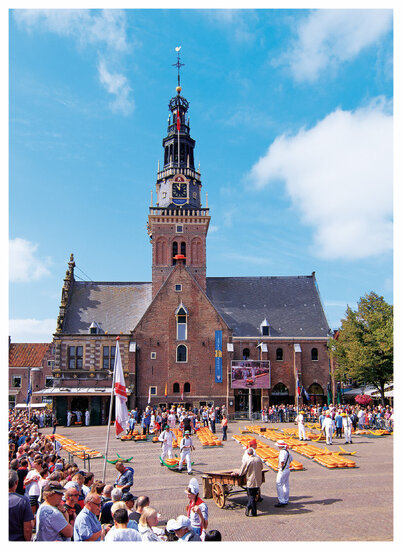Alkmaar postcard - cheese market (C044)