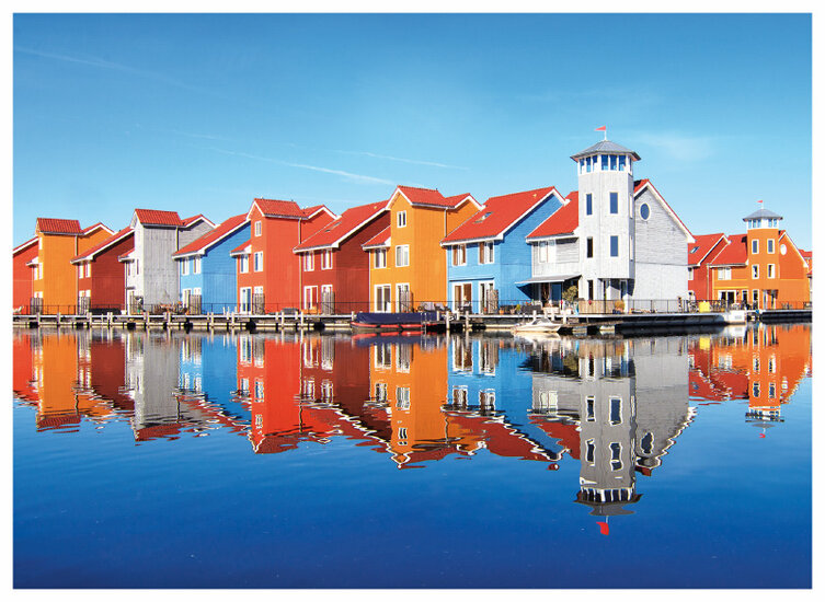 postcard Groningen - Reitdiep port