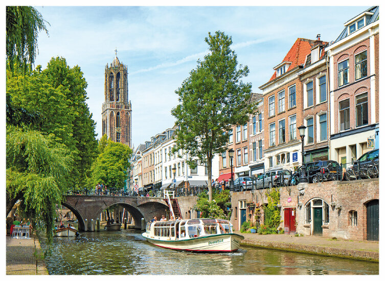 Utrecht postcard - canals (C066)