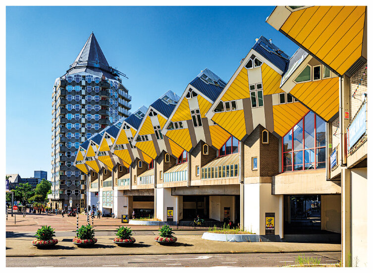 postcard Rotterdam - Kubuswoningen