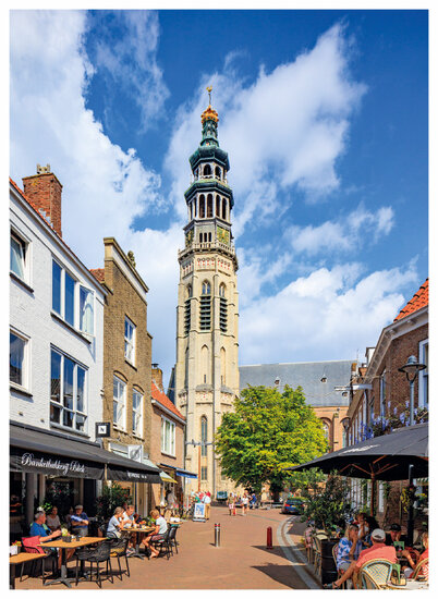 postcard Middelburg - Abbey tower de Lange Jan