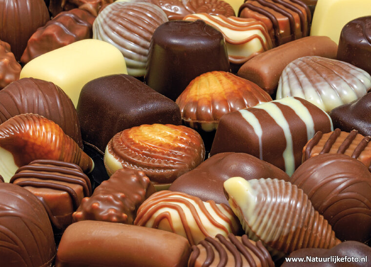 Chocolate bonbons postcard (0764)