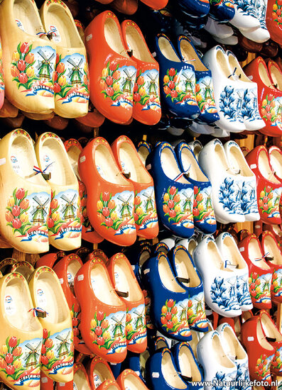 postcard Dutch clogs