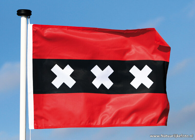 postcard flag of Amsterdam