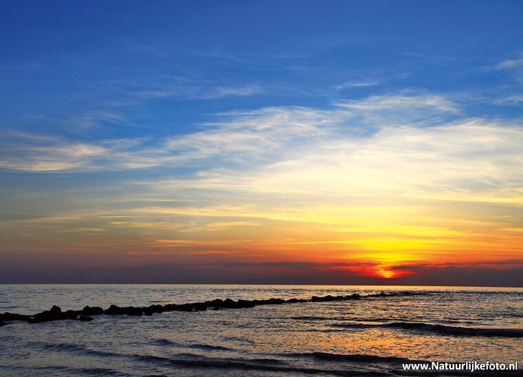 North sea sunset postcard (0168)