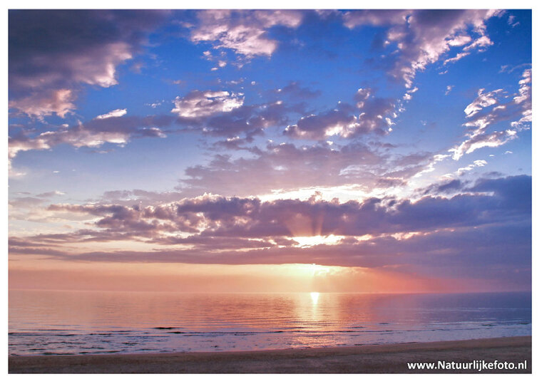 Sunset postcard North Sea (0051)