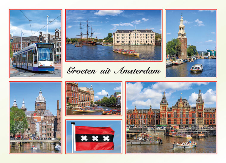 postcard greetings from Amsterdam