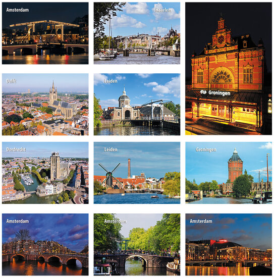 City postcards - set with 11 city motif postcards (nr. 37) City postcards - set with 11 city motif postcards (nr. 37)