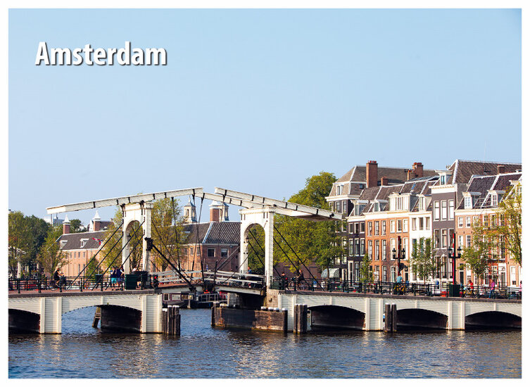 postcard Amsterdam - Skinny bridge (C005)