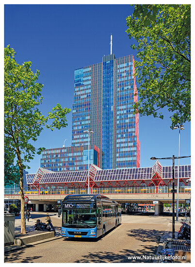 postcard Almere - bus station