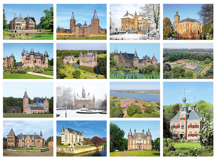 Postcard set castles - 15 postcards with castle motif (no. 062)