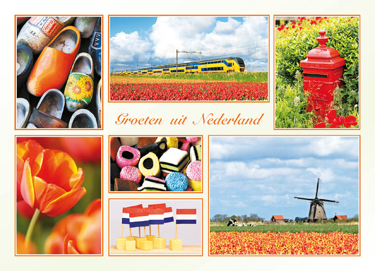 Dutch postcards - set with 9 groeten uit Nederland postcards (no. 100) Dutch postcards - set with 9 groeten uit Nederland postcards (no. 100)
