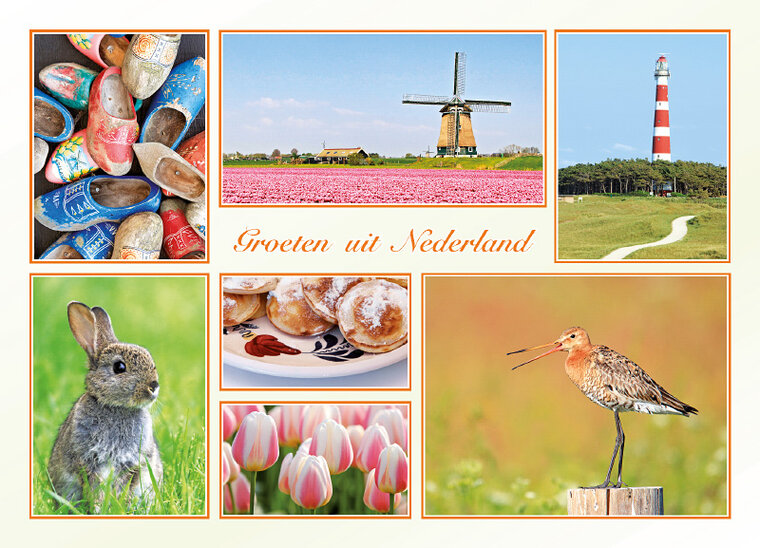 Dutch postcards - set with 9 groeten uit Nederland postcards (no. 100) Dutch postcards - set with 9 groeten uit Nederland postcards (no. 100)