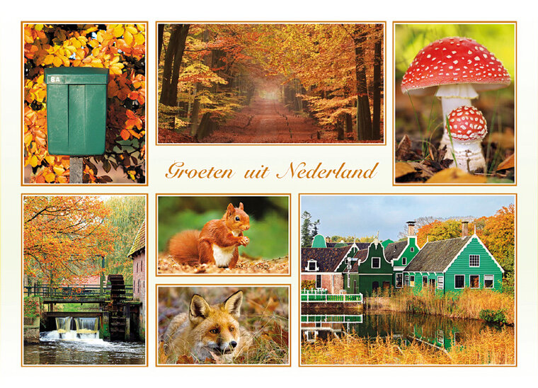 Dutch postcards - set with 9 groeten uit Nederland postcards (no. 100) Dutch postcards - set with 9 groeten uit Nederland postcards (no. 100)