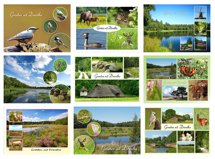 Drenthe postcards - set of 9 postcards (nr. 92)
