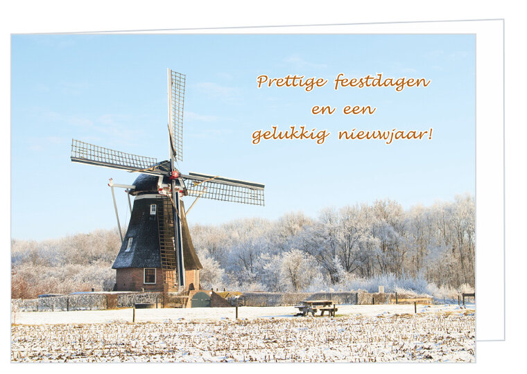 Mill Christmas card - double card with envelope (K002) Mill Christmas card - double card with envelope (K002)