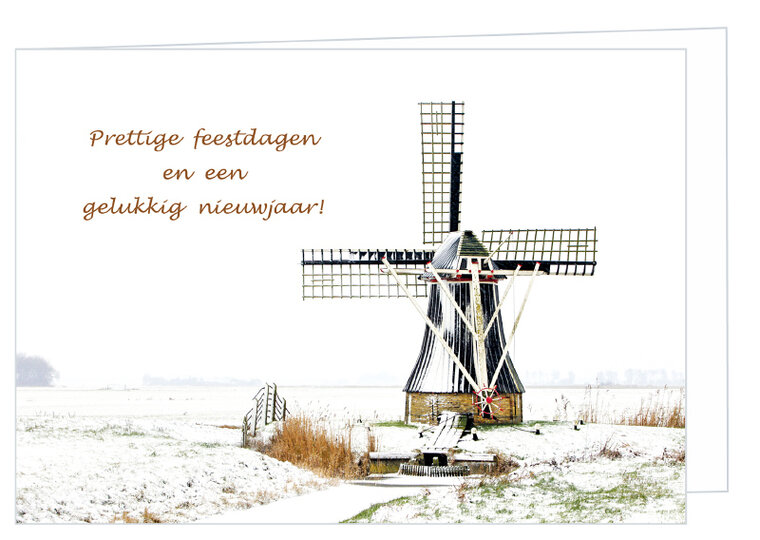 Mill Christmas card - double card with envelope (K006)