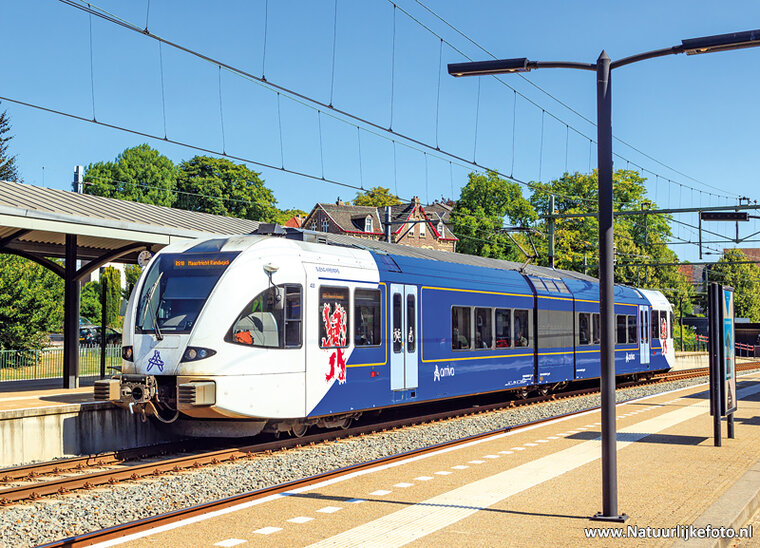 postcard Arriva train in Limburg