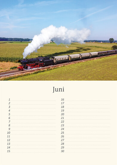 Birthday calendar trains