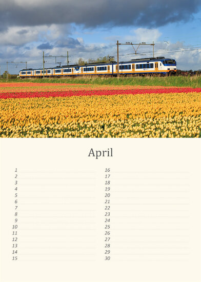 Birthday calendar trains