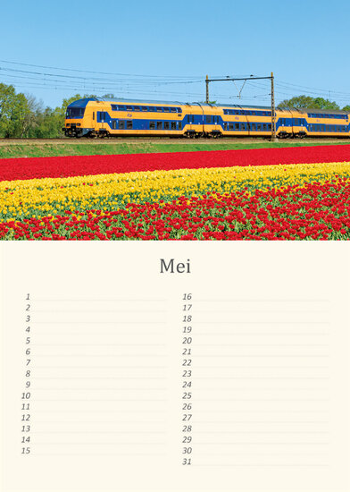 Birthday calendar trains