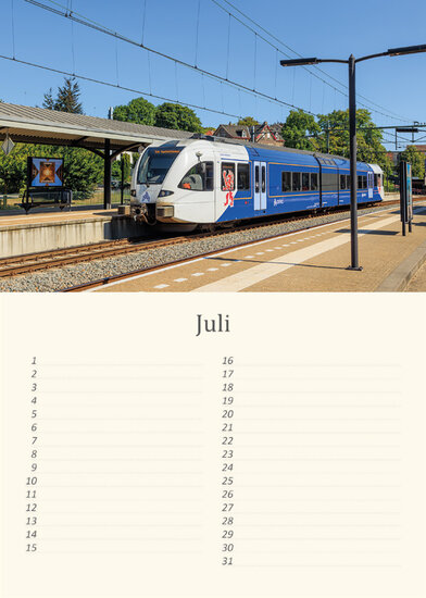 Birthday calendar trains