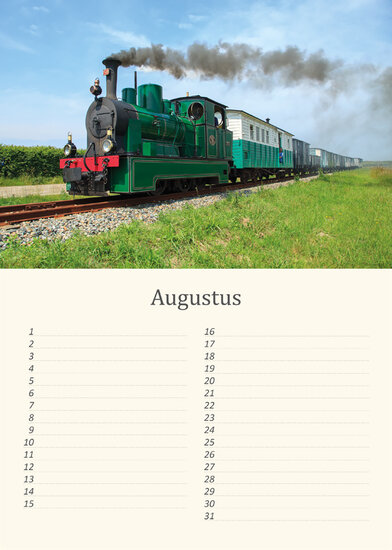 Birthday calendar trains