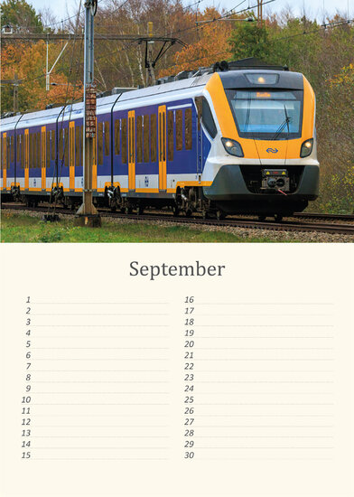 Birthday calendar trains