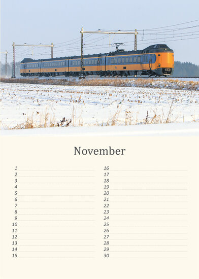 Birthday calendar trains