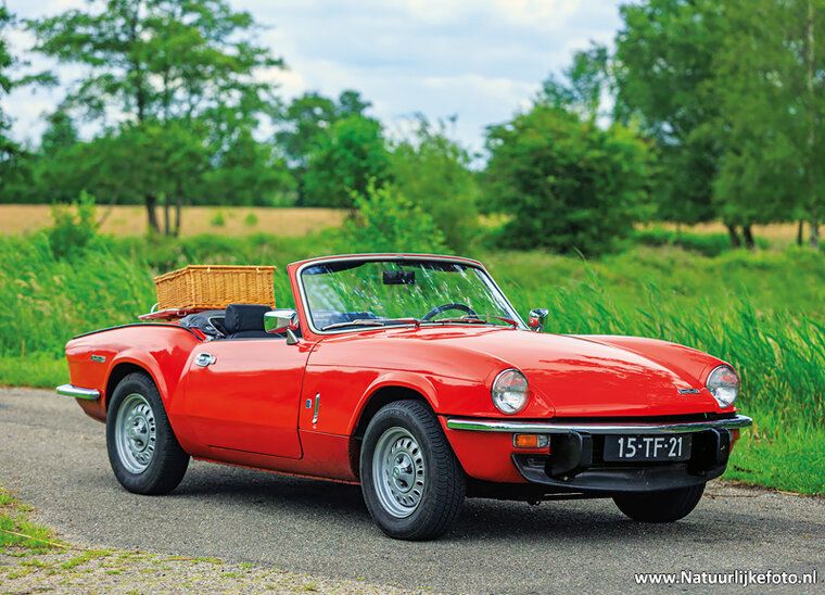 postcard Triumph Spitfire