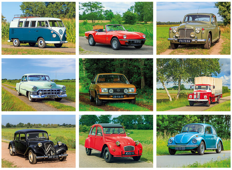 Classic cars postcards 