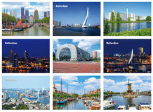 Rotterdam postcards - set with 9 postcards with Rotterdam motif (no. 069)