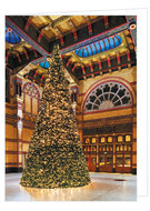 Christmas tree Christmas card - double card with envelope (K012)