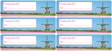 Postcrossing ID stickers | 6x mills (S001)