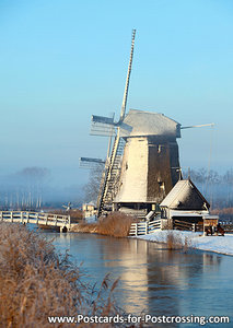 Mill in winter postcard