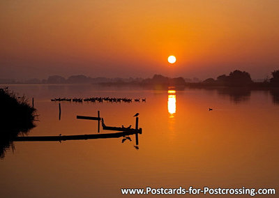 Leekstermeer sunrise postcard