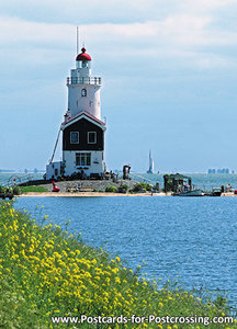 Postcard lighthouse Paard van Marken